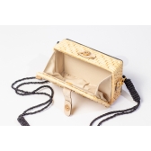 Bolsa Clutch - Folha - Preto com Madrepérola Claro