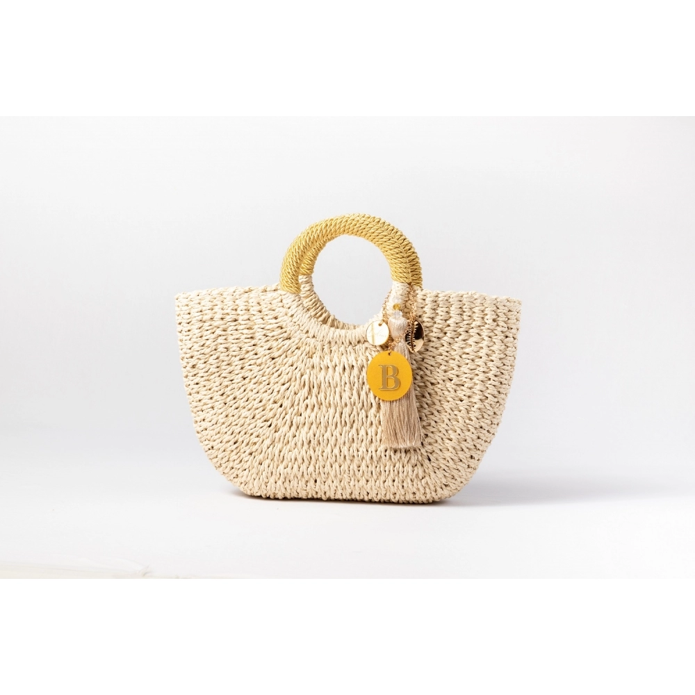 Bolsa de Palha G - Dourada