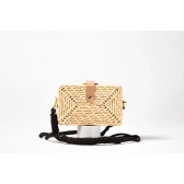 Bolsa Clutch Palha Indonésia - Preto