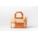 Bolsa de Palha Praia - Quadrada - Folha - Madrepérola marrom com claro
