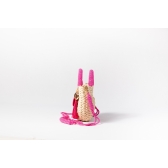 Bolsa de Palha P - Pink com a Palha Clara