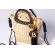Bolsa de Palha Brisa - Preta com a Palha Clara