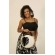 Bolsa Sophia - Folha - - Madrepérola claro com preto