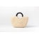 Bolsa de Palha G - Preta com a Palha Clara