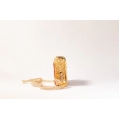 Bolsa Clutch - Folha - Madrepérola Marrom com Claro
