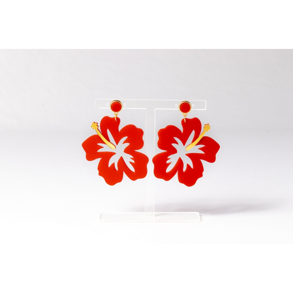 BRINCO FLOR G - Vermelho