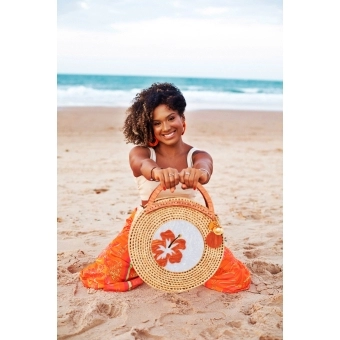 Bolsa de Palha Praia Flor