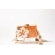 Bolsa Clutch Flor - Madrepérola Marrom com Claro