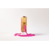 Bolsa de Palha Rabo de Sereia - Redonda P - Glitter Pink