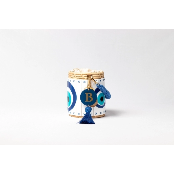 Bolsa de Palha Olho Grego - Azul