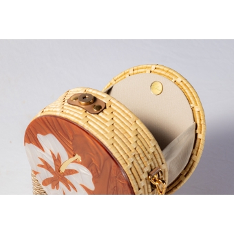 Bolsa de Palha Flor - Redonda P