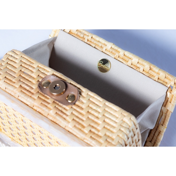 Bolsa Clutch Palha Indiana - Madrepérola Claro