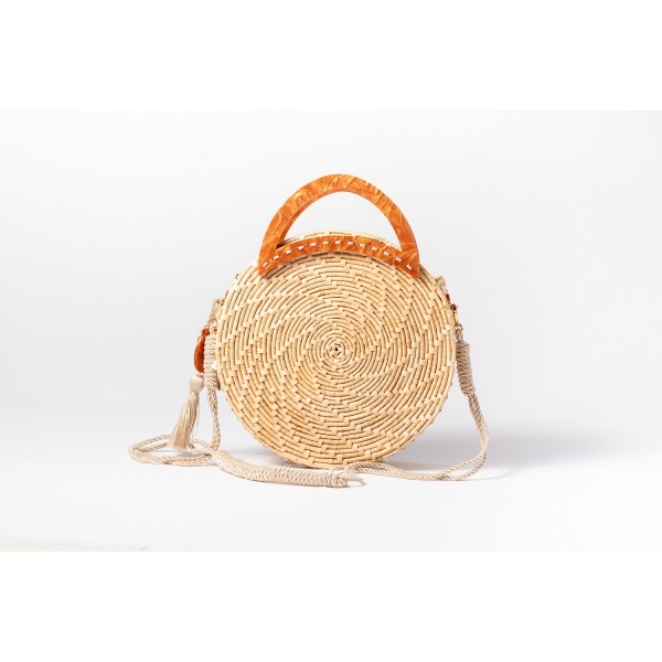 Bolsa Sophia - Tartaruga - Madrepérola marrom com claro