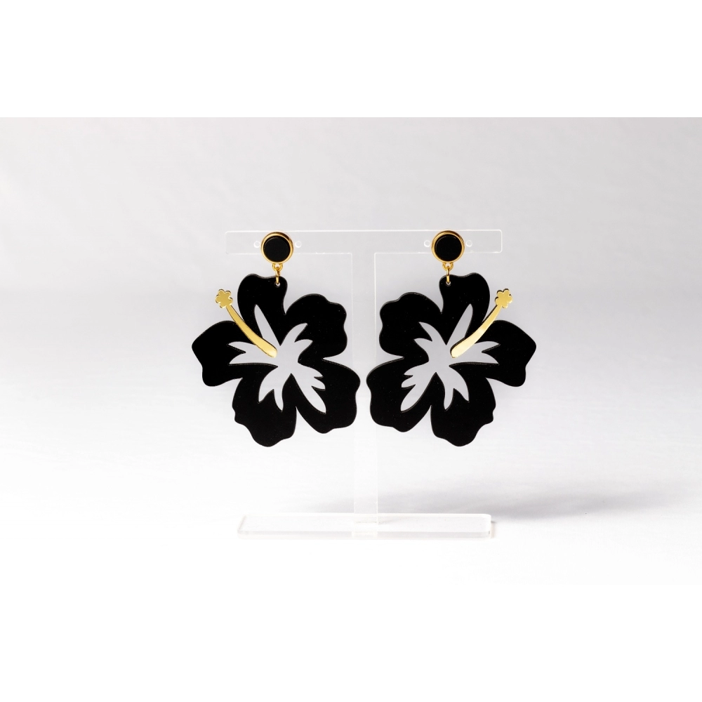 BRINCO FLOR G - Preto