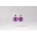 Brinco folha RM - Roxo glitter
