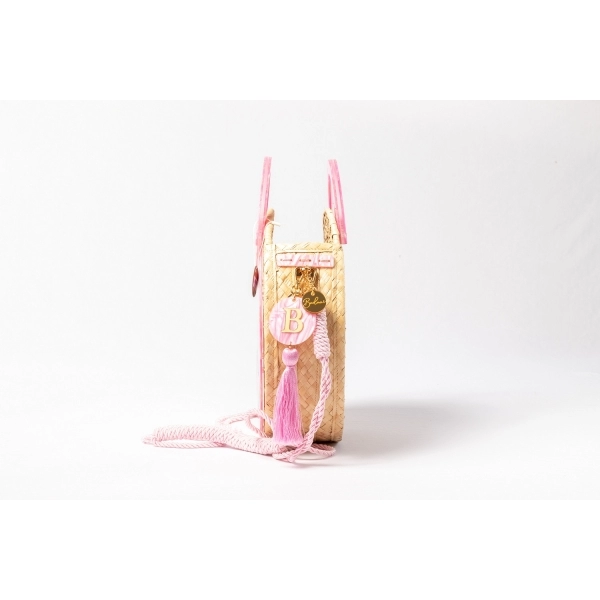 Bolsa Sophia - Olho grego - - Madrepérola rosa