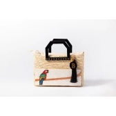 Bolsa de Palha Praia - Quadrada - Arara