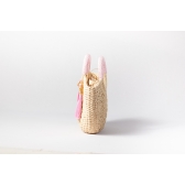 Bolsa de Palha G - Rosa Bebê com a Palha Clara