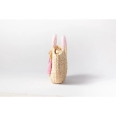 Bolsa de Palha G - Rosa Bebê com a Palha Clara