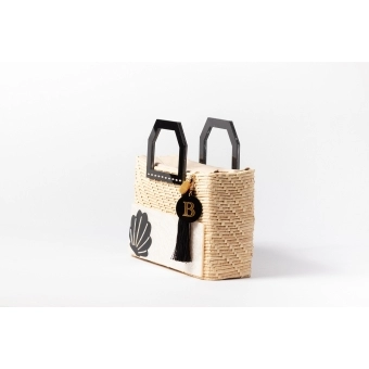 Bolsa de Palha Praia - Quadrada - Concha