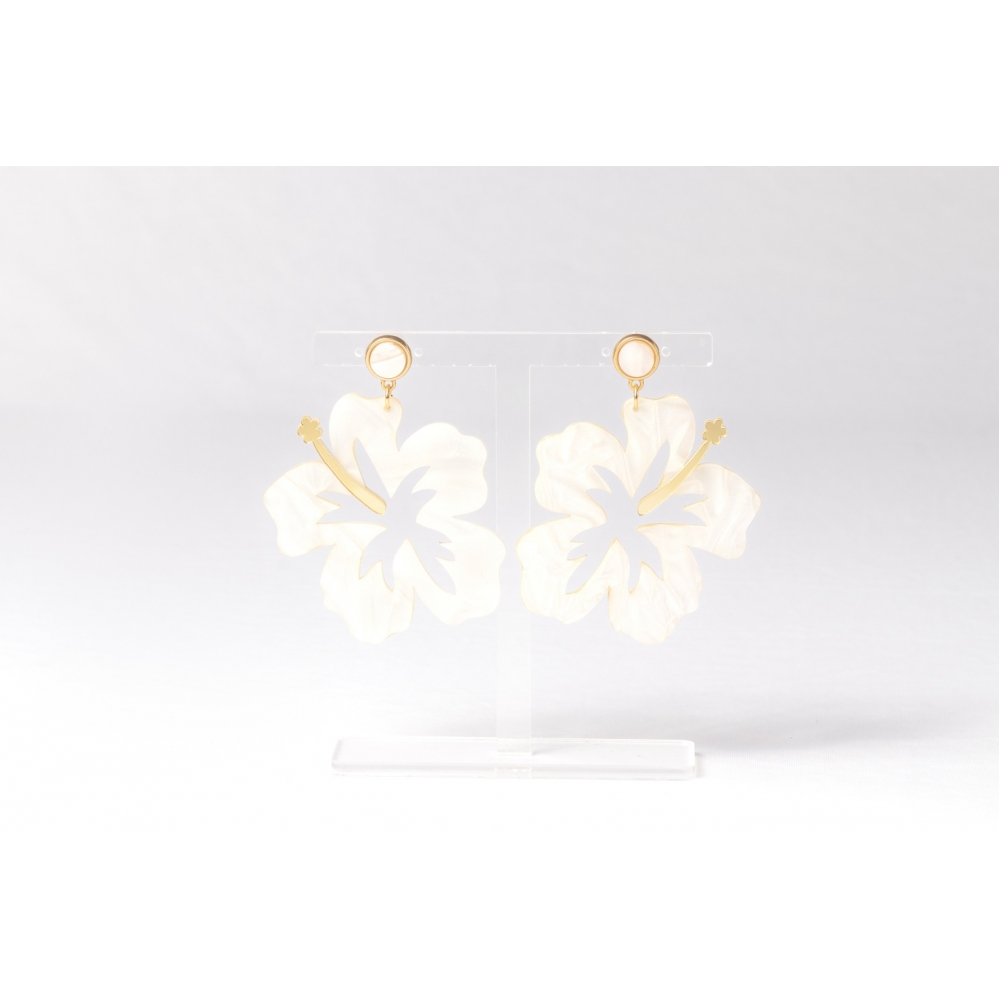 Brinco Flor G - Madrepérola - Madrepérola Claro