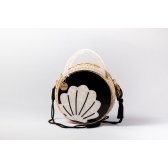 Bolsa Sophia - Concha - - Preto com madrepérola claro