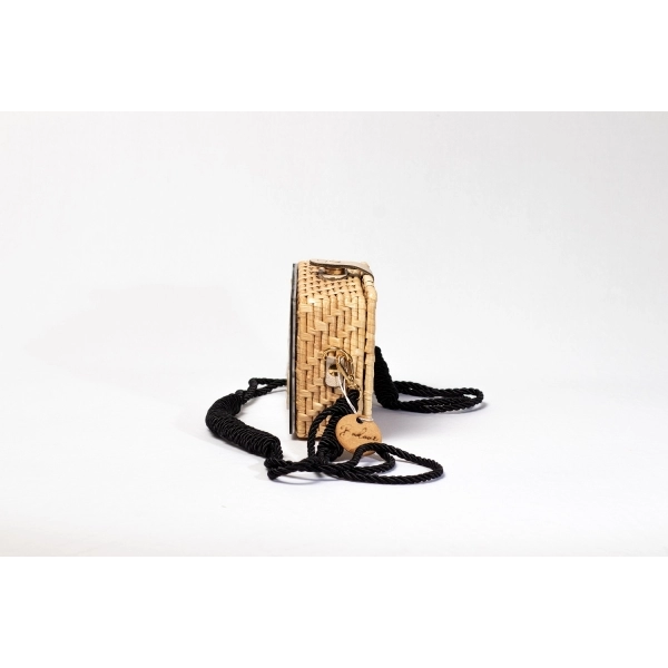 Bolsa Clutch Concha - Preto com Madrepérola Claro