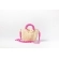 Bolsa de Palha P - Pink com a Palha Clara