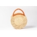 Bolsa de Palha Praia Flor - Madrepérola Claro com marrom