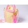 Bolsa de Palha Brisa - Madrepérola Rosa com a Palha Clara