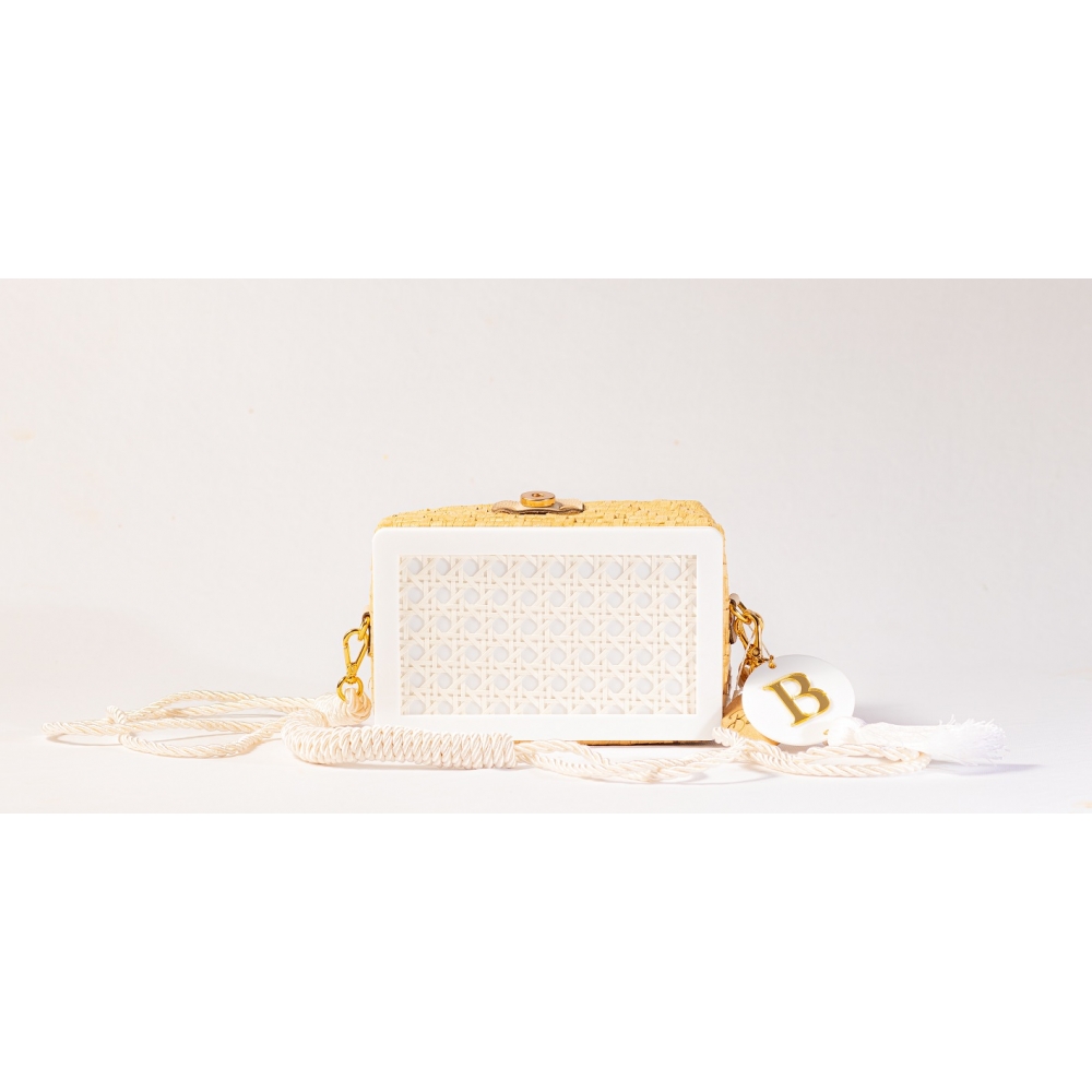 Bolsa Clutch Palha Indiana - Branca