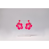 BRINCO FLOR - M - Rosa Neon