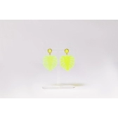 Brinco Folha M - Verde Neon