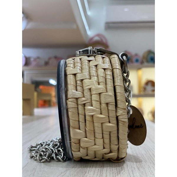 MICRO BAG - SHINE - Oncinha prata