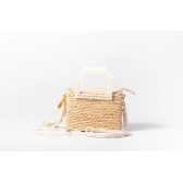 BOLSA HELOISE - CAVALO MARINHO - Madrepérola claro com marrom