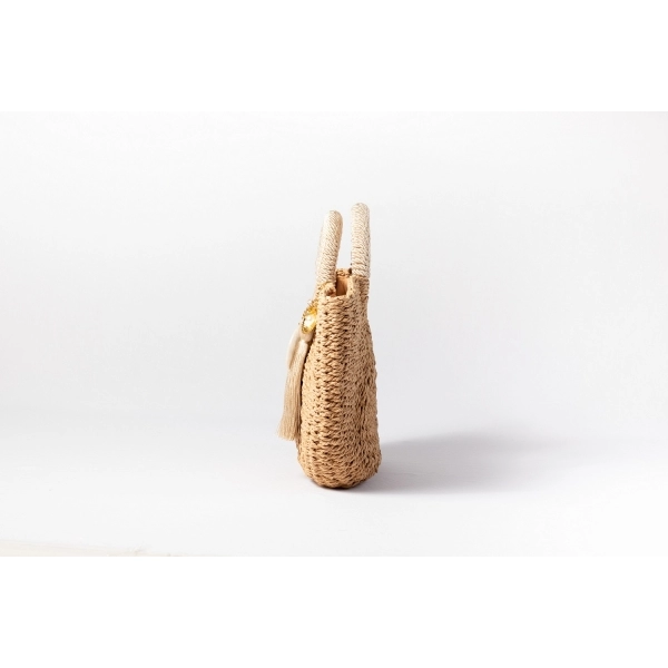 Bolsa de Palha G - Bege
