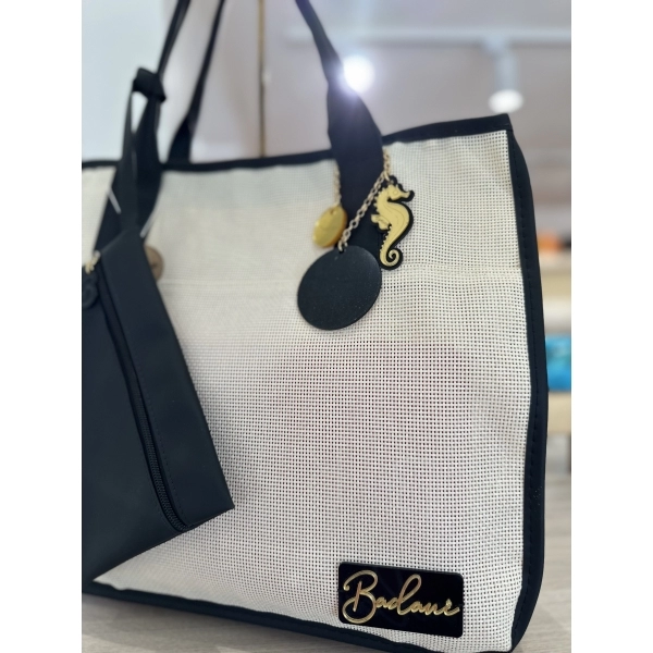 Bolsa beach plástico - Preto