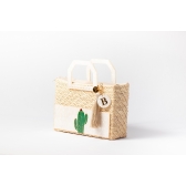Bolsa de Palha Praia - Quadrada - - Cacto