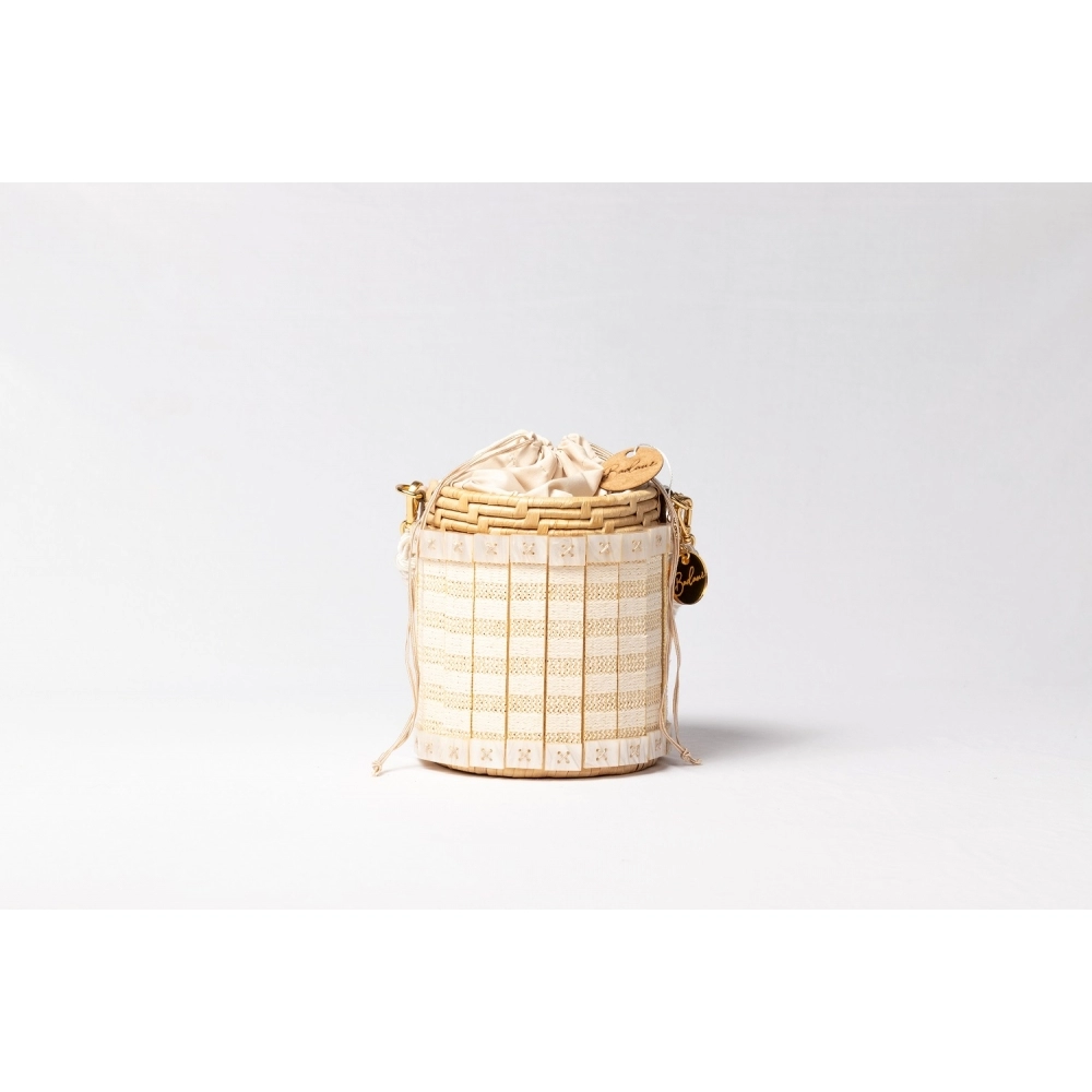 Bolsa de Palha Indonésia - Luna - Madreperola Claro