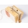 Bolsa Clutch - Folha - Madrepérola Claro com Marrom