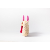Bolsa de Palha G - Pink com a Palha Clara