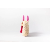 Bolsa de Palha G - Pink com a Palha Clara