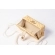 Bolsa Clutch - Folha - Madrepérola Claro com Marrom