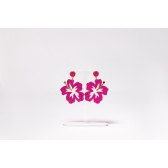 BRINCO FLOR - M - Glitter - Pink Glitter