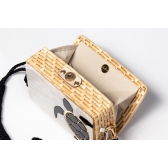 Bolsa Clutch Tartaruga - Madrepérola Claro com Preto