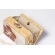 Bolsa Clutch Flor - Madrepérola Claro com Marrom