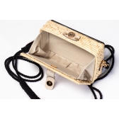 Bolsa Clutch Flor - Preto com Madrepérola Claro