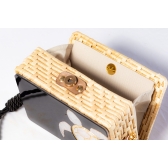 Bolsa Clutch Tartaruga - Preto com Madrepérola Claro