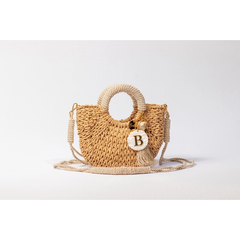 Bolsa de Palha P - Bege
