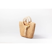Bolsa de Palha G - Bege